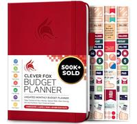 Clever Fox Budget Planner - Expense Tracker Notebook. Monthly Budgeting Organizer, Finance Logbook & Accounts Book, Bill Tracker, A5 (Red)