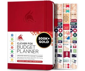 Clever Fox Budget Planner - Expense Tracker Notebook. Monthly Budgeting Organizer, Finance Logbook & Accounts Book, Bill Tracker, A5 (Red)