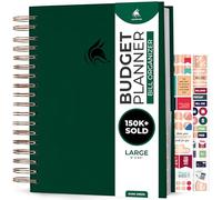 Clever Fox Budget Planner & Monthly Bill Organizer with Pockets. Expense Tracker Notebook, Budgeting Journal and Financial Planner Budget Book to Control Your Money. Large Size - Dark Green