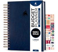 Clever Fox Budget Planner & Monthly Bill Organizer with Pockets. Expense Tracker Notebook, Budgeting Journal and Financial Planner Budget Book to Control Your Money. Large Size - Dark Blue