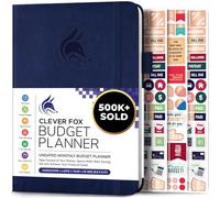Clever Fox Budget Planner, Monthly Bill Tracker Book 14.5x21 Dark Blue