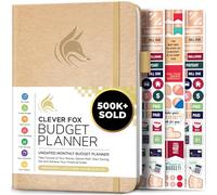 Clever Fox Budget Planner, Monthly Bill Tracker Book 14.5x21 Gold