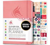 Clever Fox Budget Planner, Monthly Bill Tracker Book 14.5x21 Light Pink