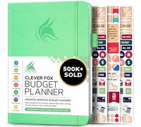 Clever Fox Budget Planner, Monthly Bill Tracker Book 14.5x21 Mint Green