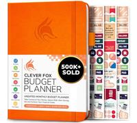 Clever Fox Budget Planner, Monthly Bill Tracker Book 14.5x21 Orange