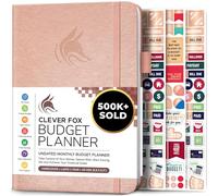 Clever Fox Budget Planner, Monthly Bill Tracker Book 14.5x21 Rose Gold