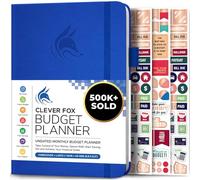 Clever Fox Budget Planner, Monthly Bill Tracker Book 14.5x21 Royal Blue
