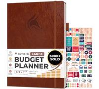Clever Fox Budget Planner, Monthly Bill Tracker Book 21.5x28 Brown