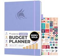 Clever Fox Budget Planner, Monthly Bill Tracker Book 21.5x28 Lavender