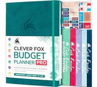 Clever Fox Budget Planner Pro with Cash Budgeting Envelopes, Dark Teal