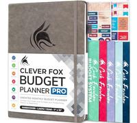 Clever Fox Budget Planner Pro with Cash Budgeting Envelopes, Grey
