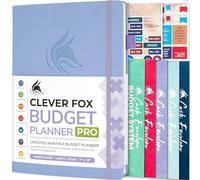 Clever Fox Budget Planner Pro with Cash Budgeting Envelopes, Periwinkle