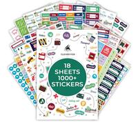 Clever Fox Budget Planner Stickers Book, Bills, Calendar, 1030+, 18 Sheets