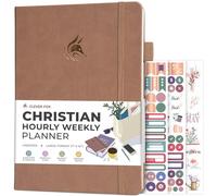 Clever Fox Christian Planner, Undated Hourly Weekly Bible Log, Terracotta | 18 x 25.5 cm yearly jesus-centered journal for women & academic students, Goal setting, Monthly budget, catholic sermon notes