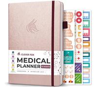 Clever Fox Compact A5 Medical Planner 12-Month - Medical Notebook, Health Diary, Wellness Journal & Logbook to Track Health - Self-Care Medical Journal - 12 Months, Undated (Rose Gold)