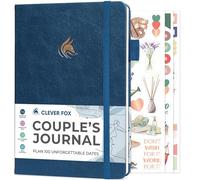 Clever Fox Couple’s Journal - Couples Date Night, Activity & Journaling Workbook - Relationship Book to Plan Dates & Fill Out Together - Engagement Gift Ideas - A5 Size (Mystic Blue)