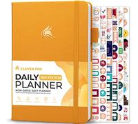 Clever Fox Daily Planner 2.0, Undated Hourly Time Blocking, A5 Amber Yellow