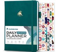 Clever Fox Daily Planner 2.0, Undated Hourly Time Blocking, A5 Dark Teal