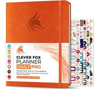 Clever Fox Daily Planner PRO for Men & Women, Large Undated Orange