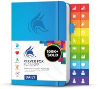 Clever Fox Daily Planner, Undated Professional & College Day, Sky Blue