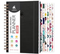 Clever Fox Dated Planner with Tabs 2026 - Weekly & Monthly Spiral Planner with Habit Tracker for Goal Setting & Time Management (Black)