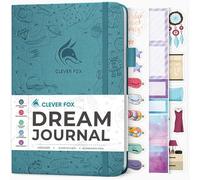 Clever Fox Dream Journal, Dream Diary for Adults & Kids, A5 Aquamarine | 14.5 x 21.5cm, Guided dream log book for women, men, kids, teen girls, Lucid dreaming diary, Comes with stickers