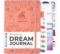 Clever Fox Dream Journal, Dream Diary for Adults & Kids, A5 Light Pink | 14.5 x 21.5cm, Guided dream log book for women, men, kids, teen girls, Lucid dreaming diary, Comes with stickers