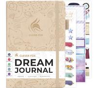 Clever Fox Dream Journal, Dream Diary for Adults & Kids, A5 Seashell | 14.5 x 21.5cm, Guided dream log book for women, men, kids, teen girls, Lucid dreaming diary, Comes with stickers