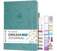 Clever Fox Dream Journal Large - Guided Dream Diary for Women, Men & Kids - Hardcover Dream Notebook - Log Book for Dream Journaling, A4 (Aquamarine)
