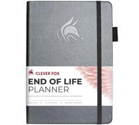 Clever Fox End of Life Planner-Guided Final Arrangements Organizer Notebook for Instructions, Beneficiary Info,Will Preparation,Last Wishes&Funeral Planning-Hardcover,A5 Size(14.5 x 21cm),Silver Black