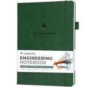 Clever Fox Engineering Notebook - Hardcover Grid Notebook with Numbered Pages, Table of Contents - Patent, Lab & Invention Journal for Engineers & STEM (Dark Green)