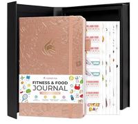 Clever Fox Fitness and Food Journal Premium - Guided Daily Workout, Meal & Weight Loss Tracker for Women & Men - Exercise Diet Planner (Rose Gold)