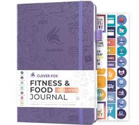 Clever Fox Fitness & Food Journal - Nutrition & Workout Planner for Women & Men - Diet & Gym Exercise Log Book with Calendars, Diet & Training Trackers - Undated, A5 Size, Hardcover (Lavender)