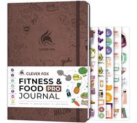 Clever Fox Fitness & Food Journal PRO - Daily Workout & Meal Planner for Women & Men - Exercise & Weight Loss Diary Notebook, 18 x 25.5cm (Dark Terracotta)