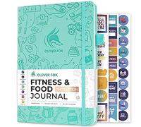 Clever Fox Fitness & Food Journal, Workout Planner, 14.5x21cm Turquoise