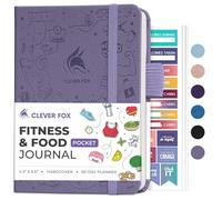 Clever Fox Fitness & Food Journal, Workout Planner, 4.2"x5.7" Lavender