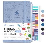 Clever Fox Fitness & Food Journal, Workout Planner, 4.2"x5.7" Periwinkle