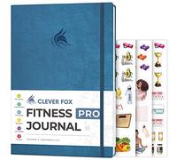 Clever Fox Fitness Journal PRO, Men & Women, Workouts, Meals, Mystic Blue