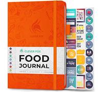 Clever Fox Food Journal - Daily Food Diary, Meal Planner to Track Calories & Nutrients, Weight Loss Tracker Notebook, A5 (Orange)
