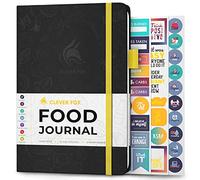 Clever Fox Food Journal - Daily Food Diary, Meal Planner to Track Calories & Nutrients, Weight Loss Tracker Notebook, A5 (Black)