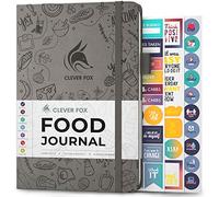 Clever Fox Food Journal for Women & Men, Weight Loss Tracker, Grey