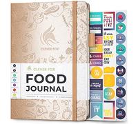 Clever Fox Food Journal for Women & Men, Weight Loss Tracker, Pearl | Compact 14.5 x 21cm daily diet diary, food & fitness log, track meals, calories & nutrients, calorie counting notebook