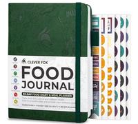 Clever Fox Food Journal Pocket, Weight Loss Tracker, Forest Green