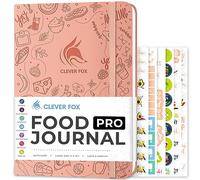 Clever Fox Food Journal Pro - Diet & Wellness Planner Diary - Food Log - Meal, Exercise, Weightloss & Calorie Tracker, 18.5x26cm (Light Pink)