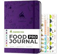 Clever Fox Food Journal Pro - Diet & Wellness Planner Diary - Food Log - Meal, Exercise, Weightloss & Calorie Tracker, 18.5x26cm (Purple)