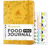 Clever Fox Food Journal Pro - Diet & Wellness Planner Diary - Food Log - Meal, Exercise, Weightloss & Calorie Tracker, 18.5x26cm (Amber Yellow)