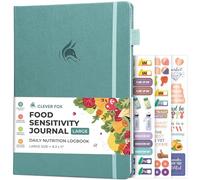Clever Fox Food Sensitivity Journal Large - Daily Intolerance & Symptom Log for IBS, Diabetic, Low Fodmap, Elimination Diet - Health Tracker, 8.3x11” (Aquamarine)