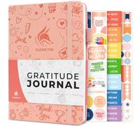 Clever Fox Gratitude Journal for Women & Teen Girls, 14x21cm Peach Pink