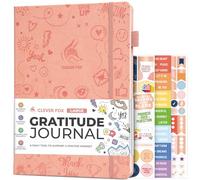 Clever Fox Gratitude Journal Large - Happiness, Positivity & Affirmation Journal - Inspirational Daily Notebook, 3 Months, 21.5 x 28cm (Peach Pink)
