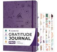Clever Fox Gratitude Journal PRO - Happiness, Positivity & Affirmation Daily Journal for Women & Men - Inspirational Notebook for Positive & Grateful Mind - 3 Months, Large Format (Purple)